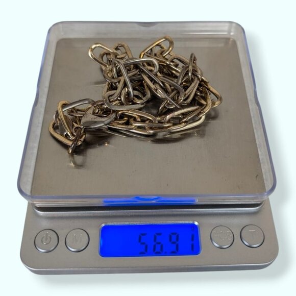 (2/$20) Metal Double Link Chain Necklace - Picture 4 of 4